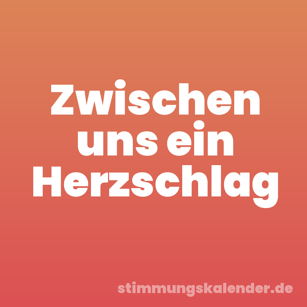 Zwischen uns ein Herzschlag