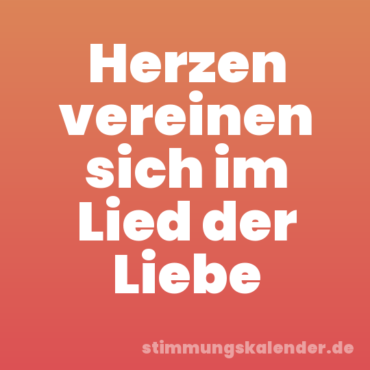 Herzen vereinen sich im Lied der Liebe