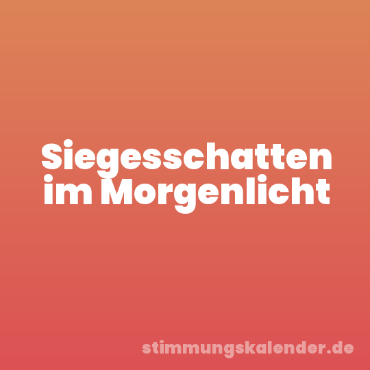 Siegesschatten im Morgenlicht