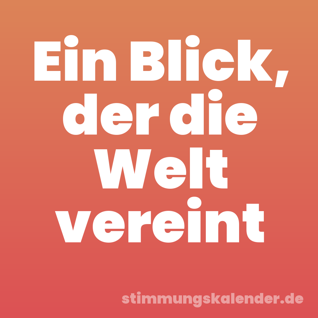 Ein Blick, der die Welt vereint