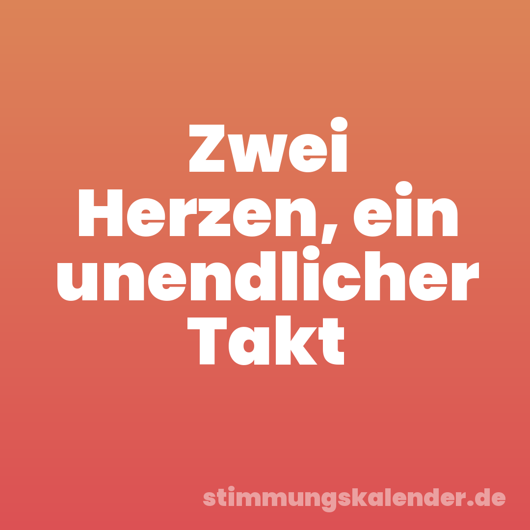 Zwei Herzen, ein unendlicher Takt