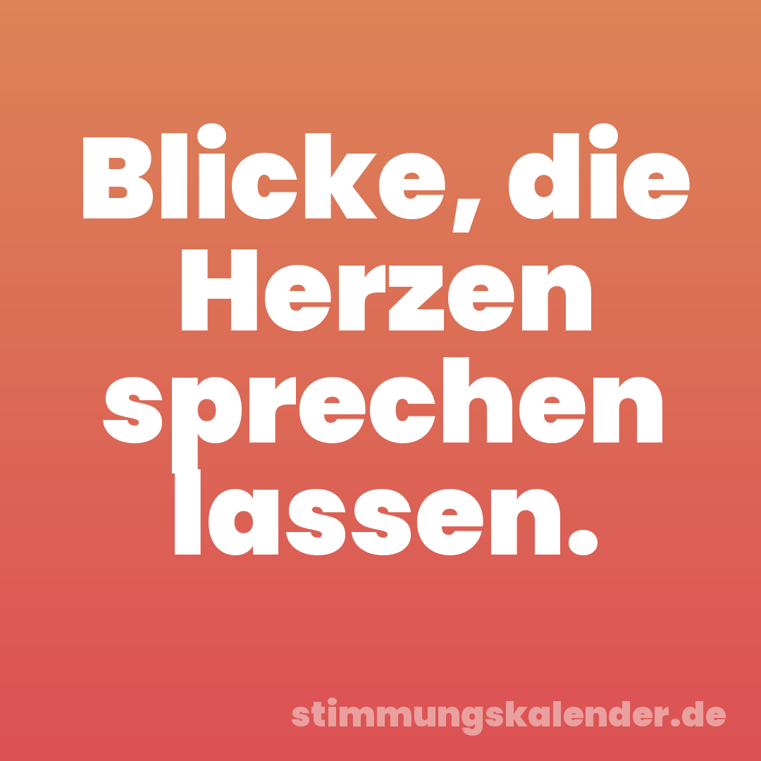 Blicke, die Herzen sprechen lassen.