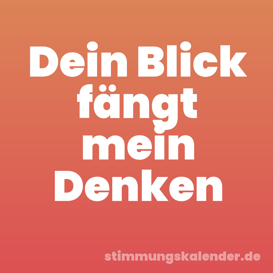Dein Blick fängt mein Denken