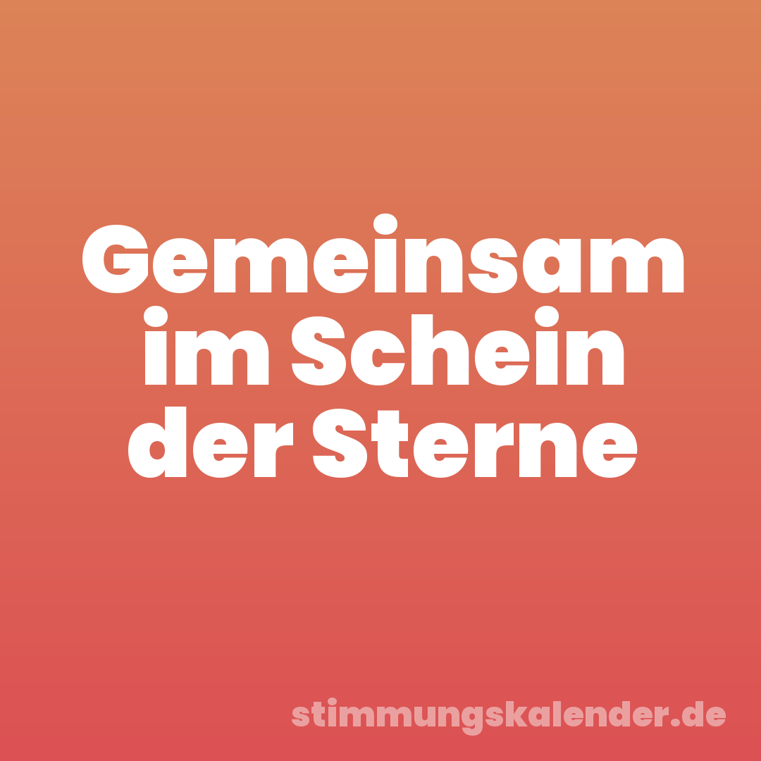 Gemeinsam im Schein der Sterne