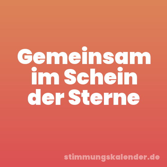 Gemeinsam im Schein der Sterne