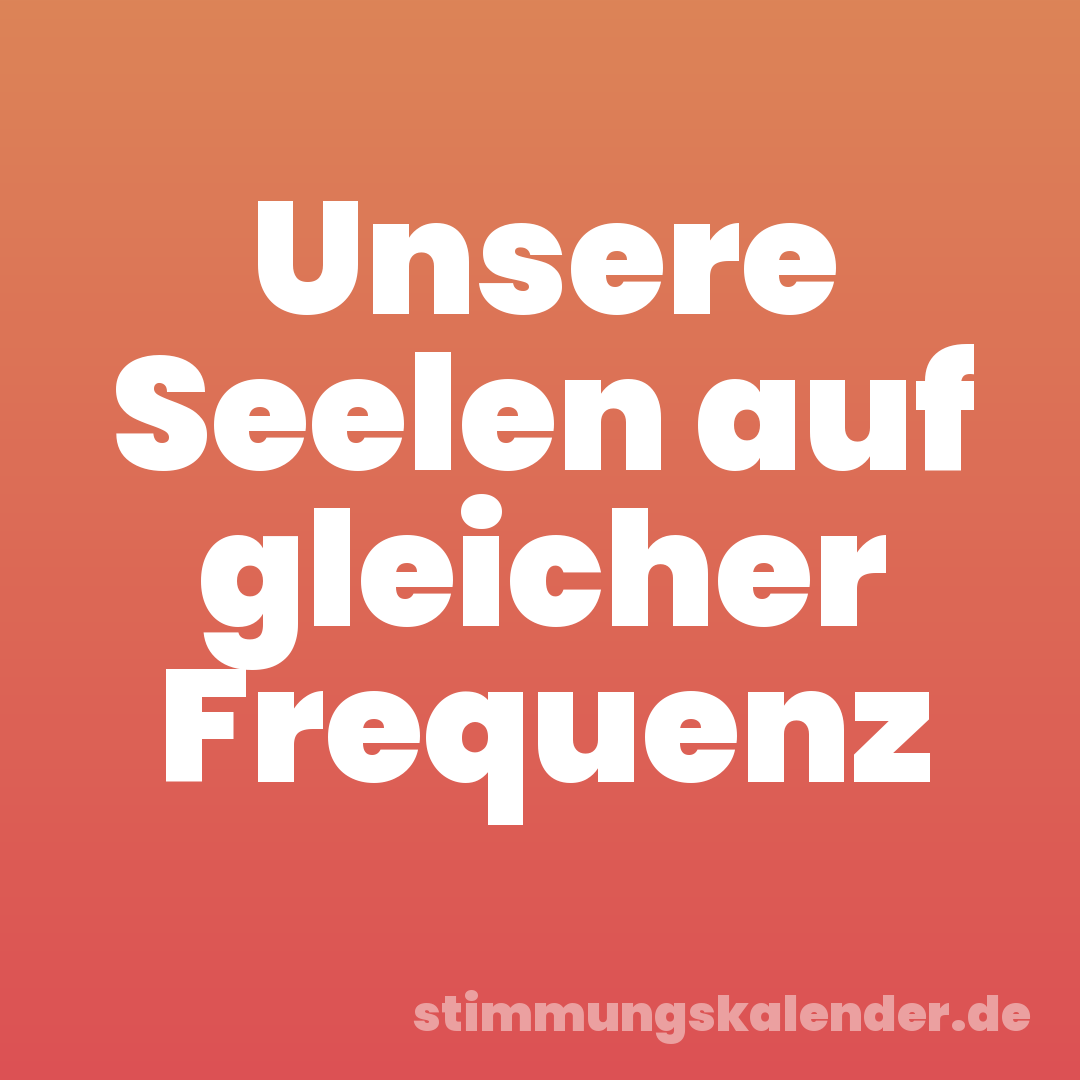 Unsere Seelen auf gleicher Frequenz