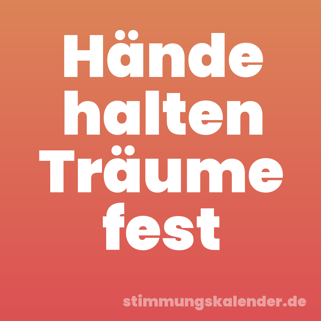 Hände halten Träume fest