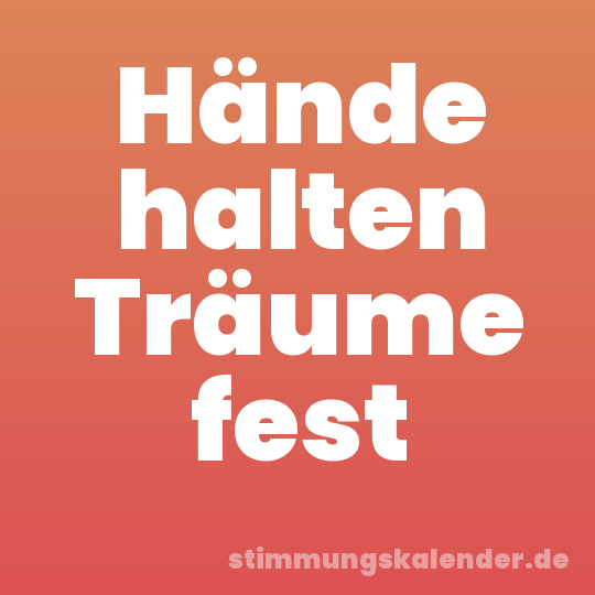 Hände halten Träume fest