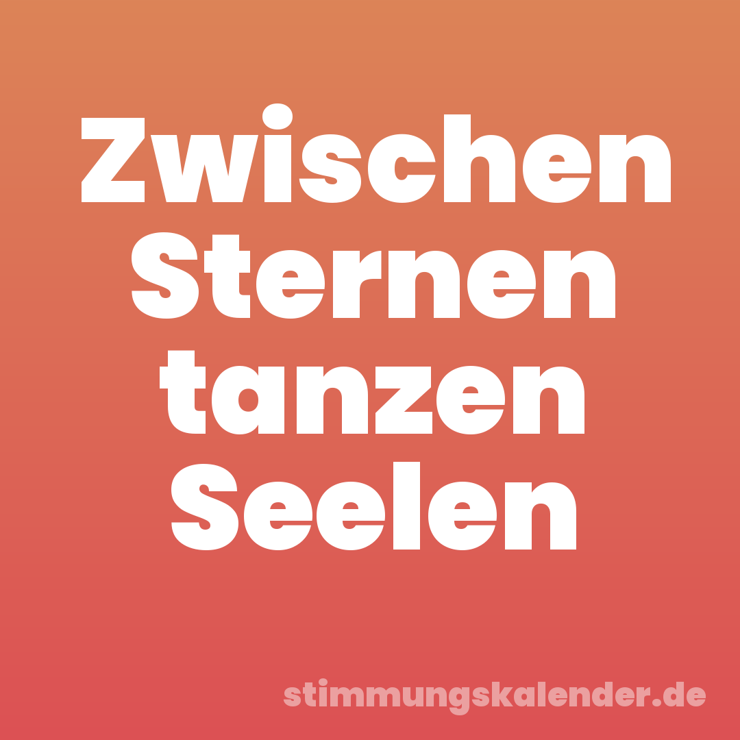 Zwischen Sternen tanzen Seelen