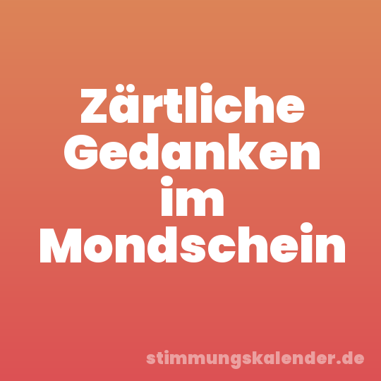 Zärtliche Gedanken im Mondschein