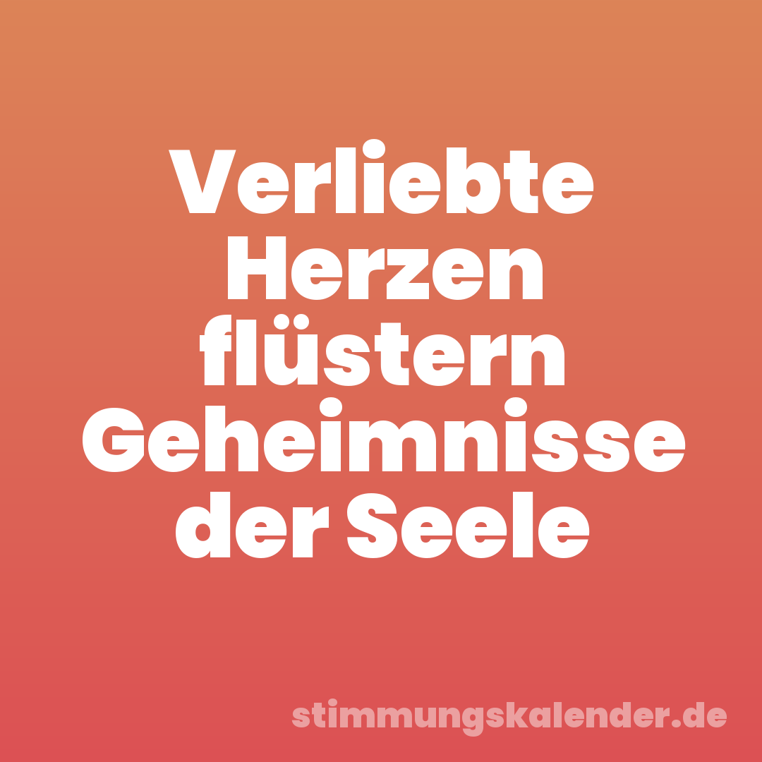 Verliebte Herzen flüstern Geheimnisse der Seele