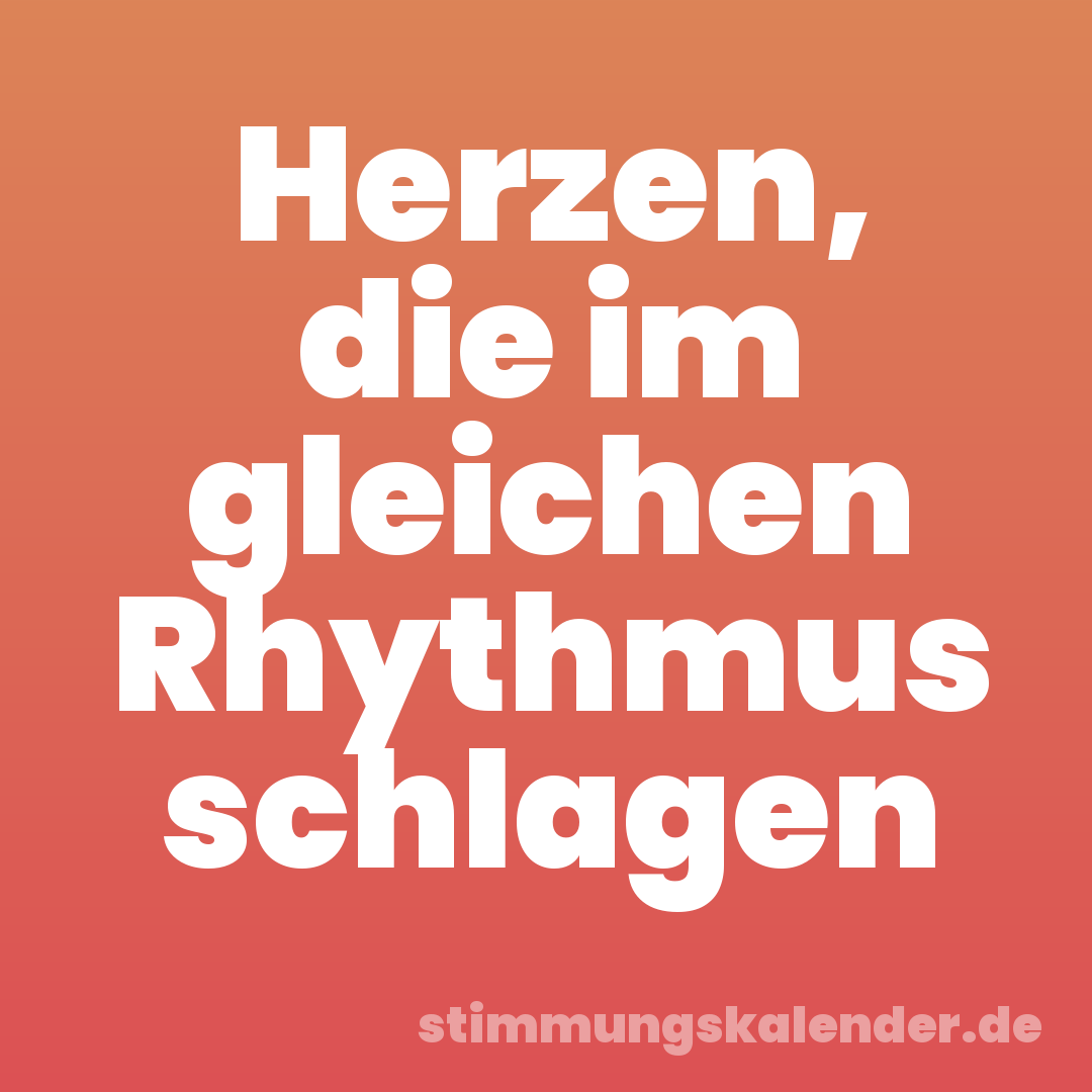 Herzen, die im gleichen Rhythmus schlagen