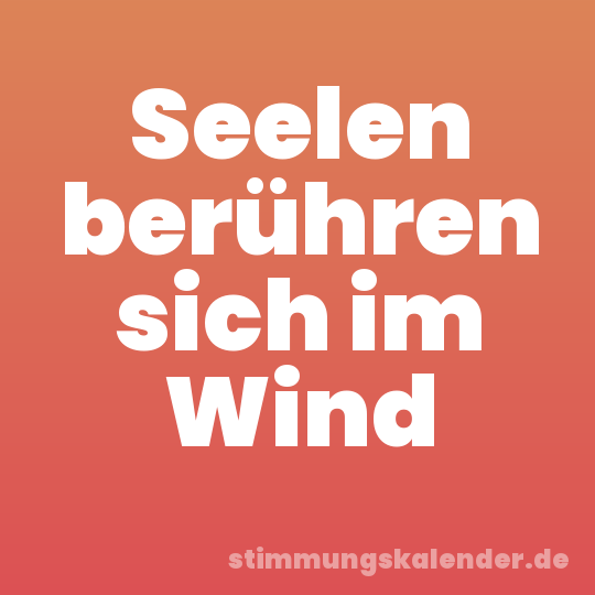 Seelen berühren sich im Wind