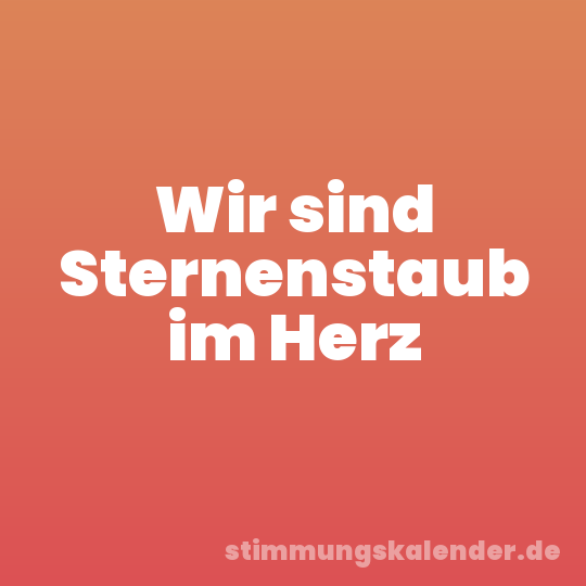 Wir sind Sternenstaub im Herz