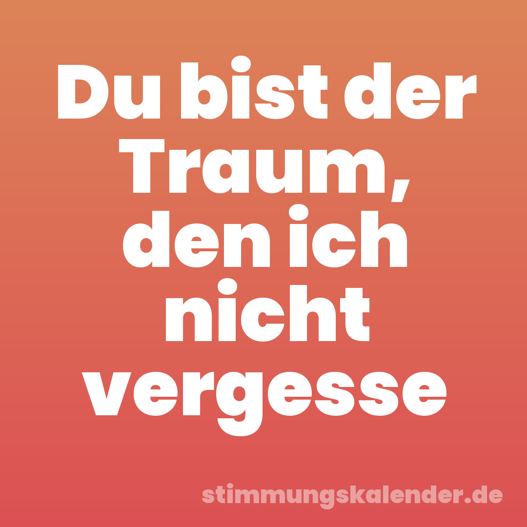 Du bist der Traum, den ich nicht vergesse