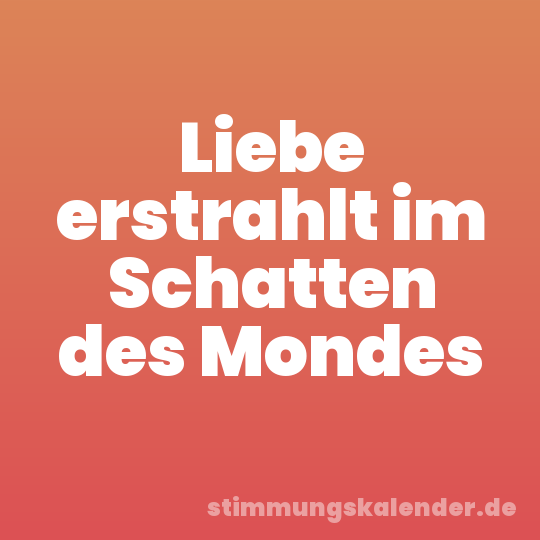 Liebe erstrahlt im Schatten des Mondes