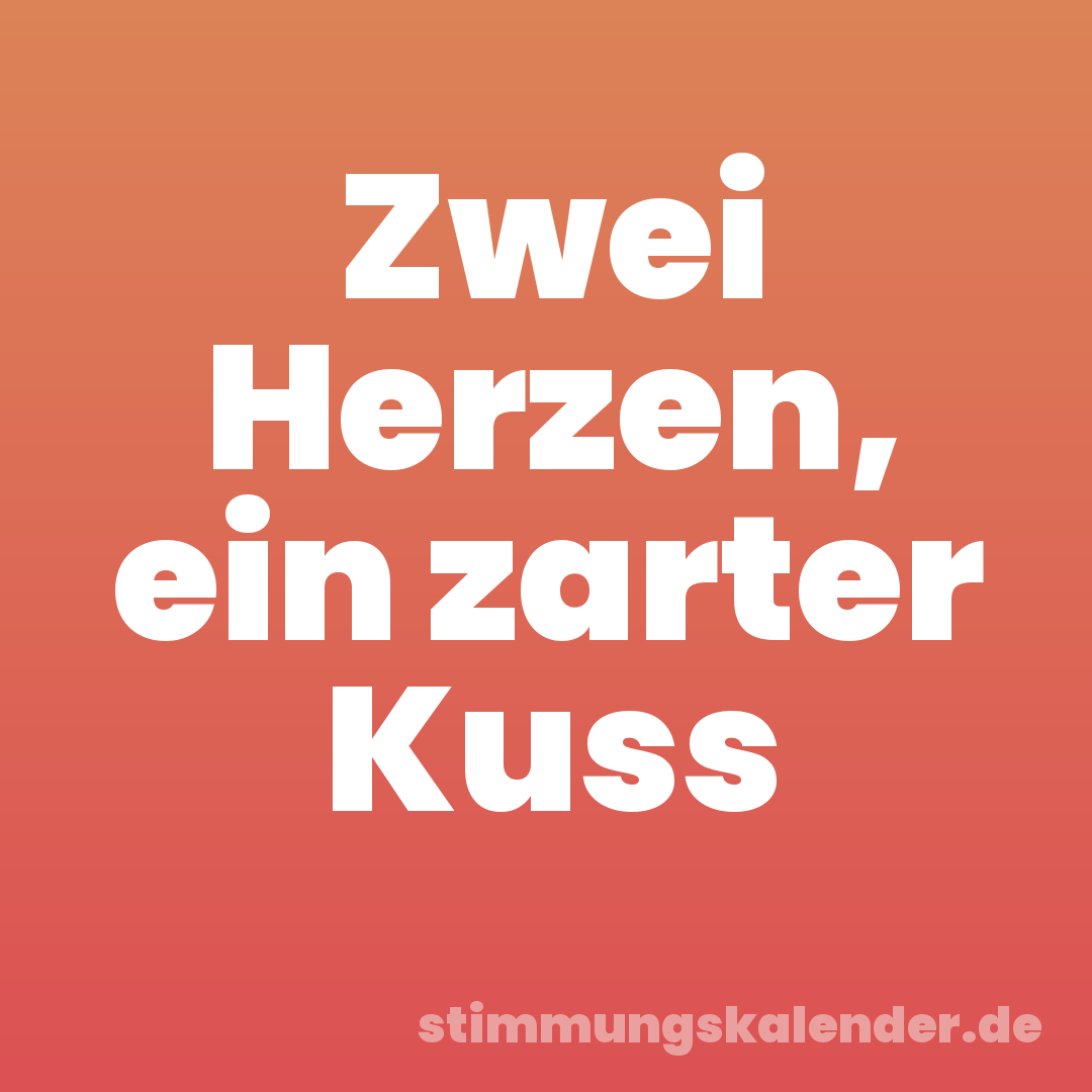 Zwei Herzen, ein zarter Kuss