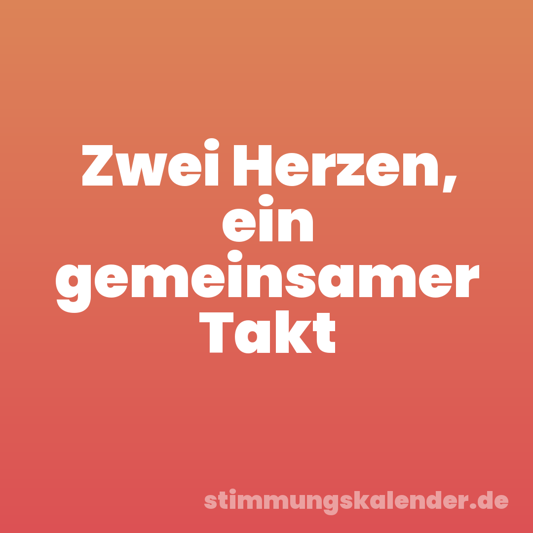 Zwei Herzen, ein gemeinsamer Takt