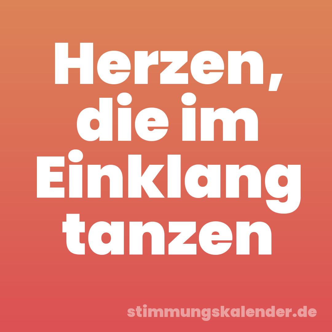 Herzen, die im Einklang tanzen