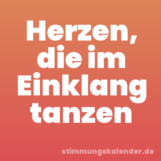 Herzen, die im Einklang tanzen