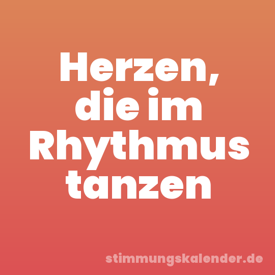 Herzen, die im Rhythmus tanzen