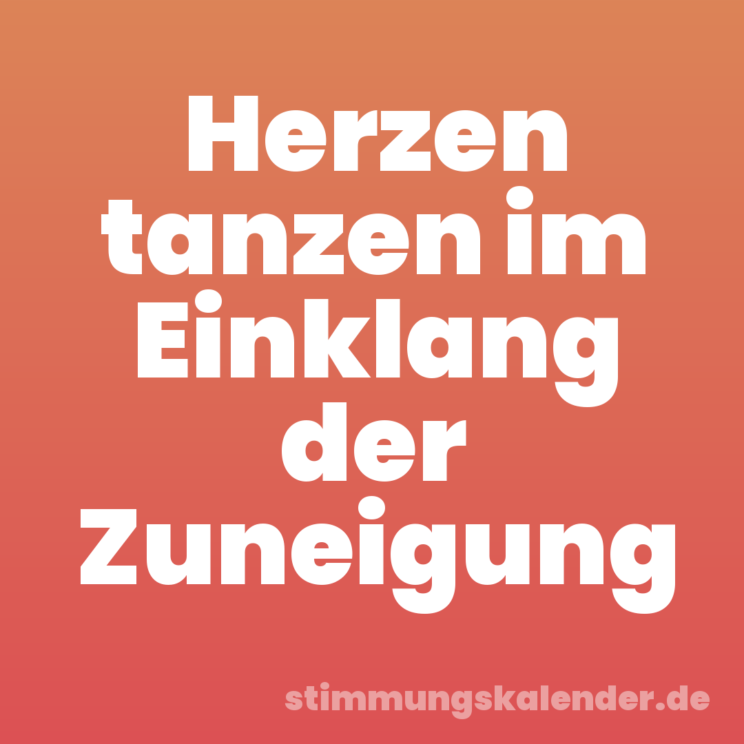 Herzen tanzen im Einklang der Zuneigung