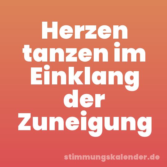 Herzen tanzen im Einklang der Zuneigung