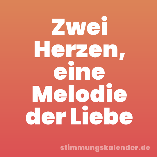 Zwei Herzen, eine Melodie der Liebe