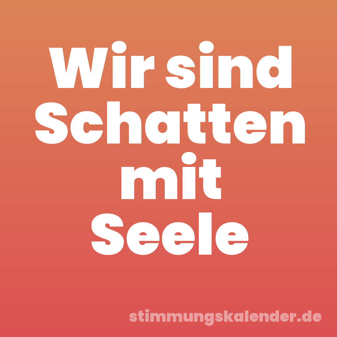 Wir sind Schatten mit Seele