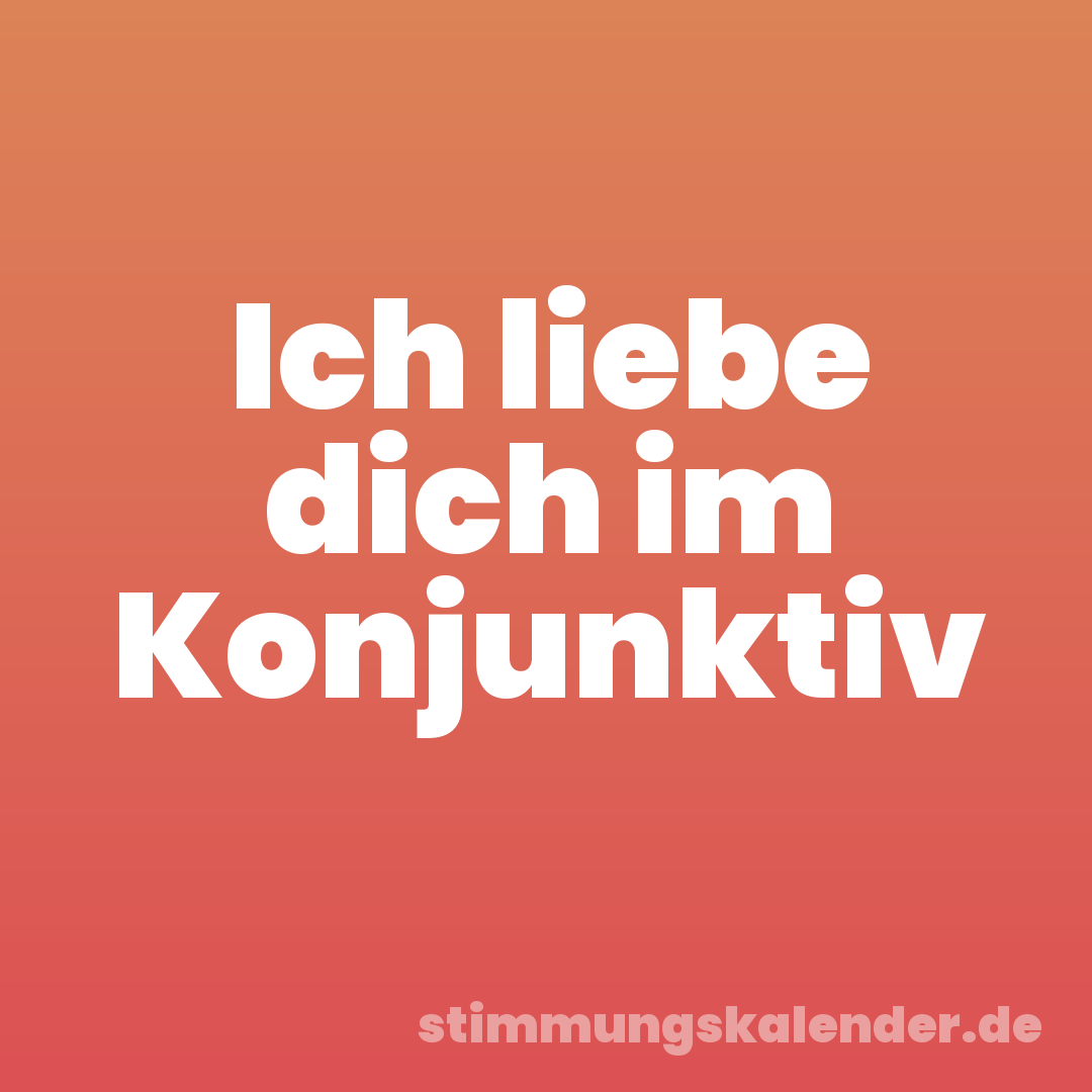 Ich liebe dich im Konjunktiv