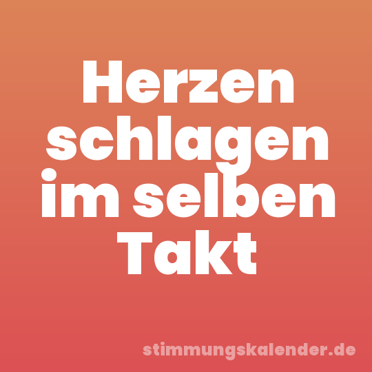 Herzen schlagen im selben Takt