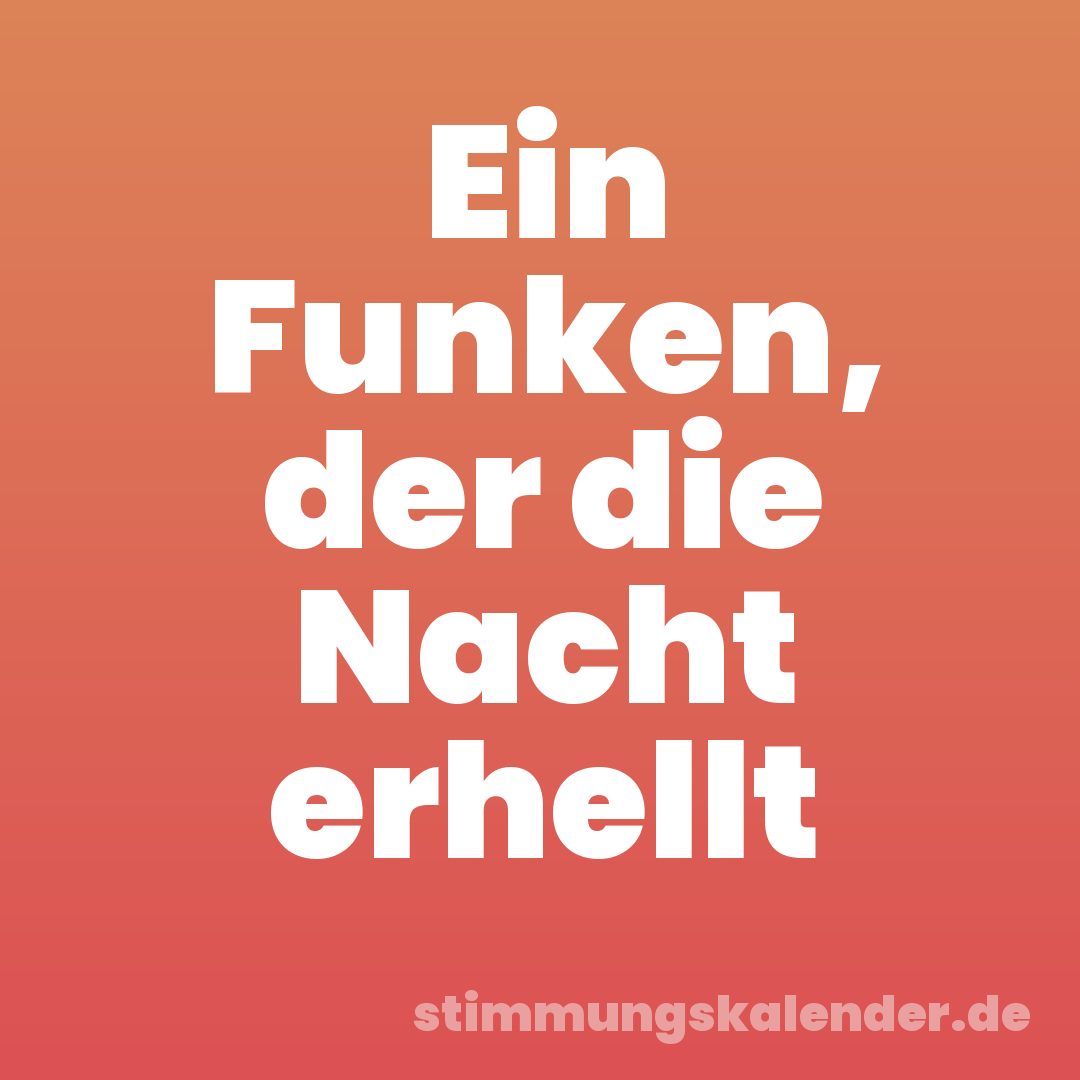 Ein Funken, der die Nacht erhellt