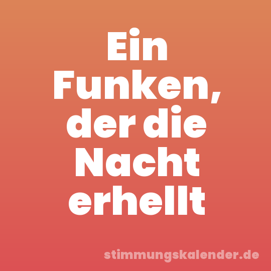 Ein Funken, der die Nacht erhellt