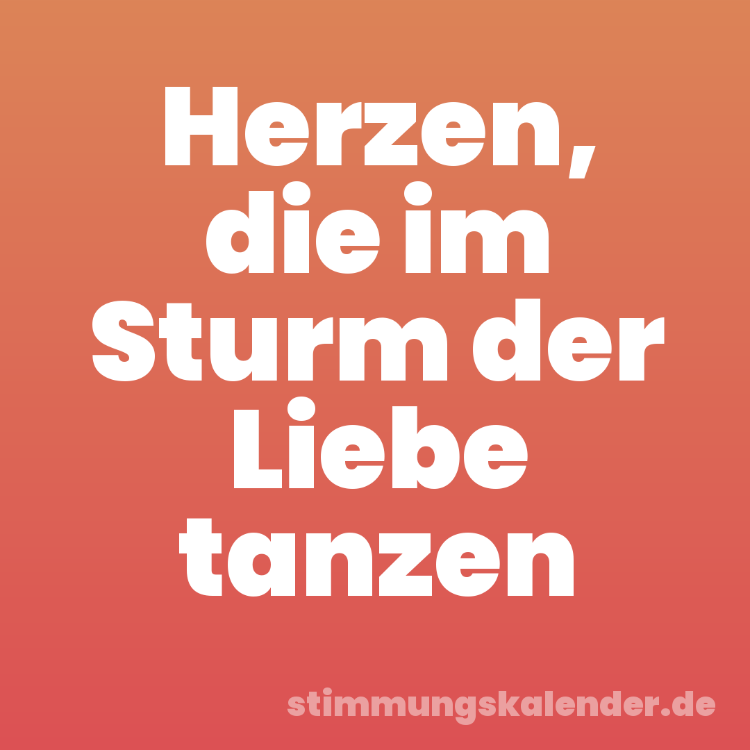Herzen, die im Sturm der Liebe tanzen
