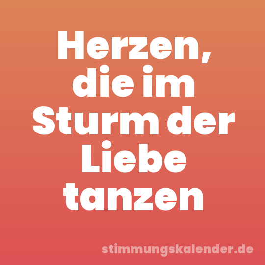 Herzen, die im Sturm der Liebe tanzen