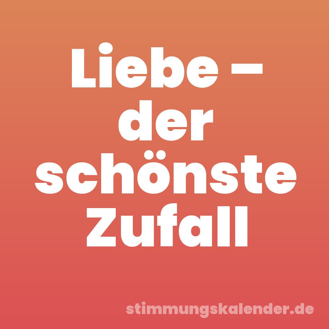 Liebe – der schönste Zufall