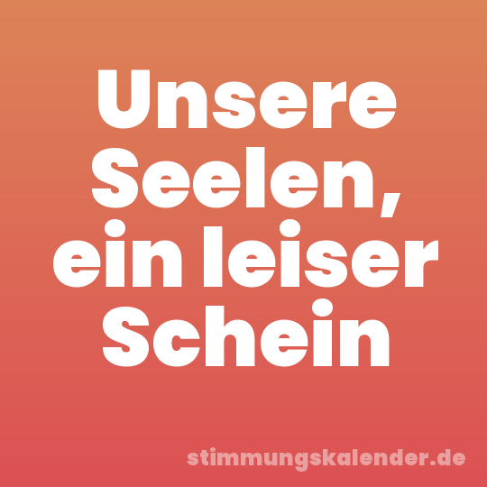 Unsere Seelen, ein leiser Schein