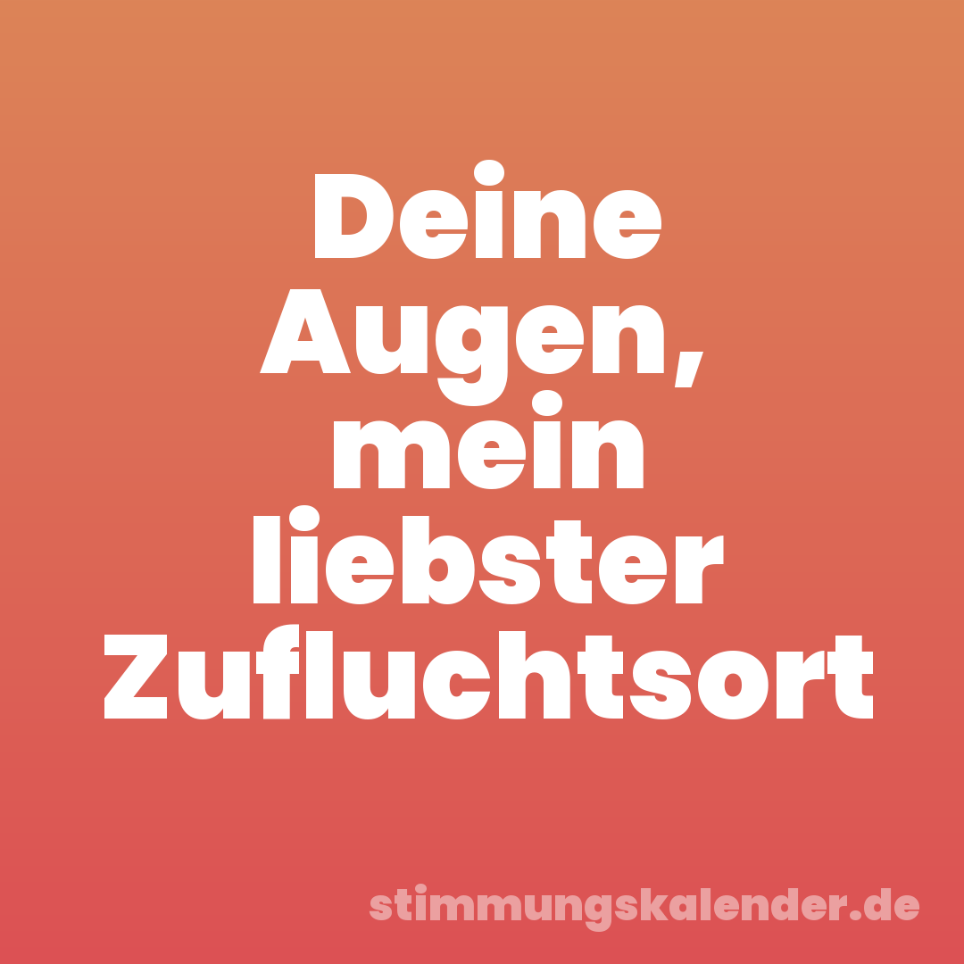 Deine Augen, mein liebster Zufluchtsort