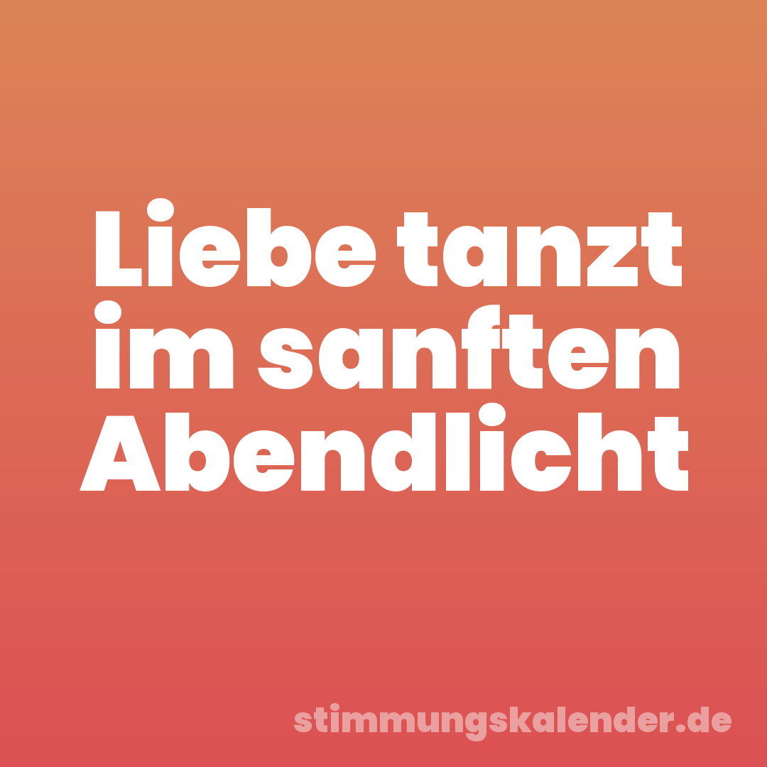 Liebe tanzt im sanften Abendlicht