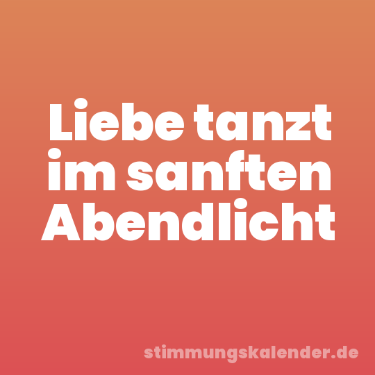 Liebe tanzt im sanften Abendlicht