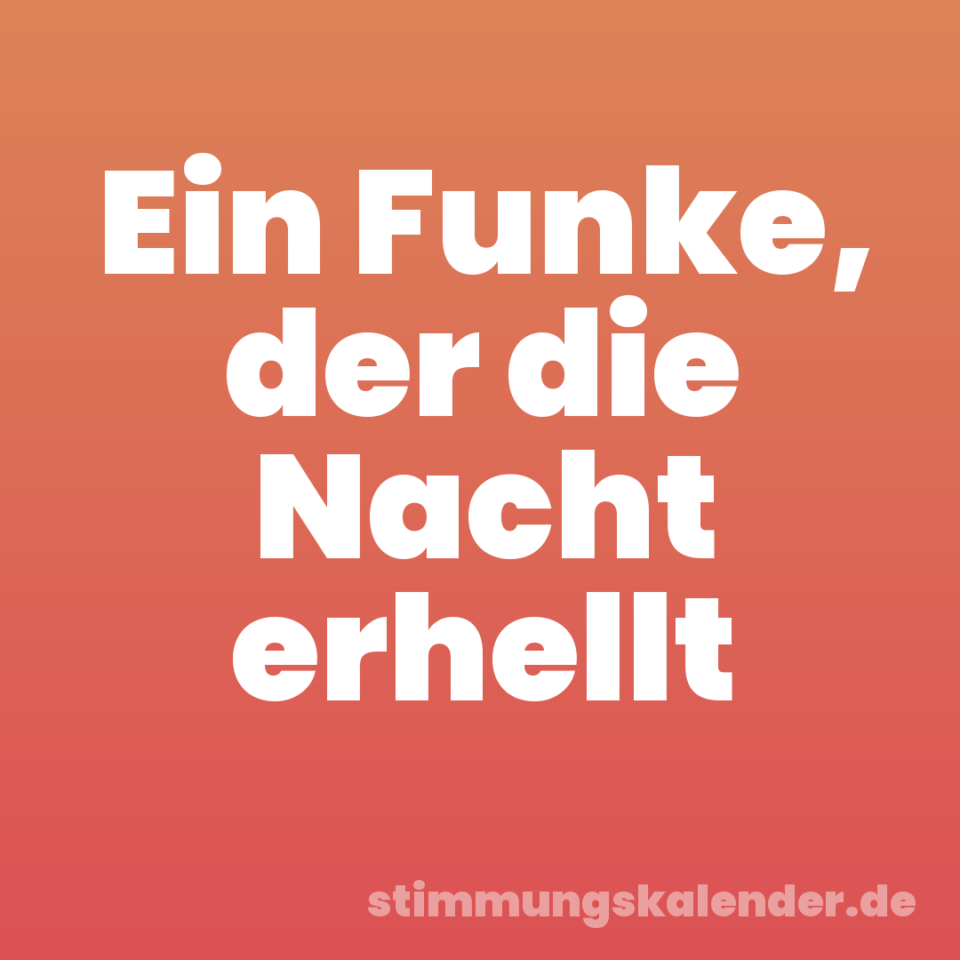 Ein Funke, der die Nacht erhellt