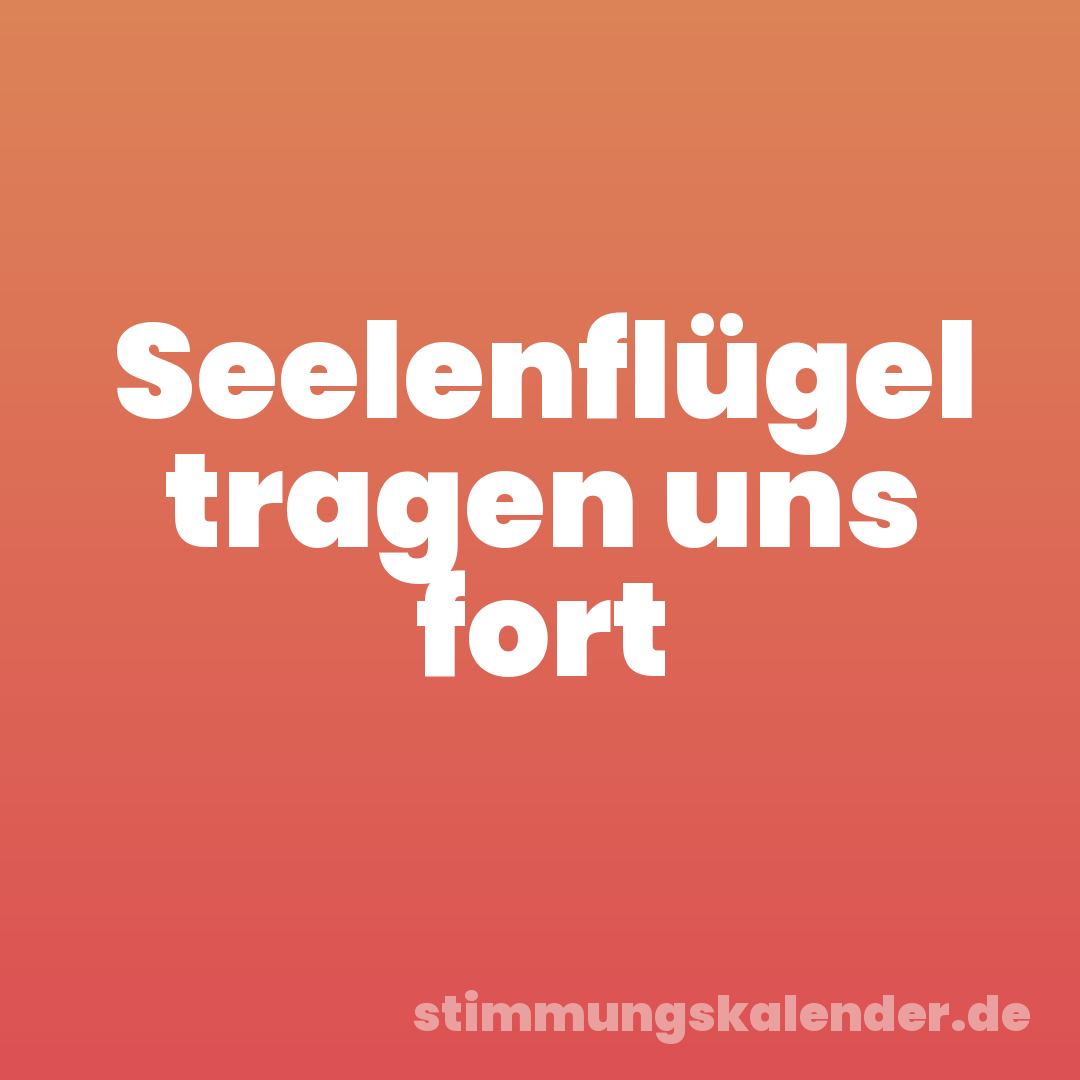 Seelenflügel tragen uns fort