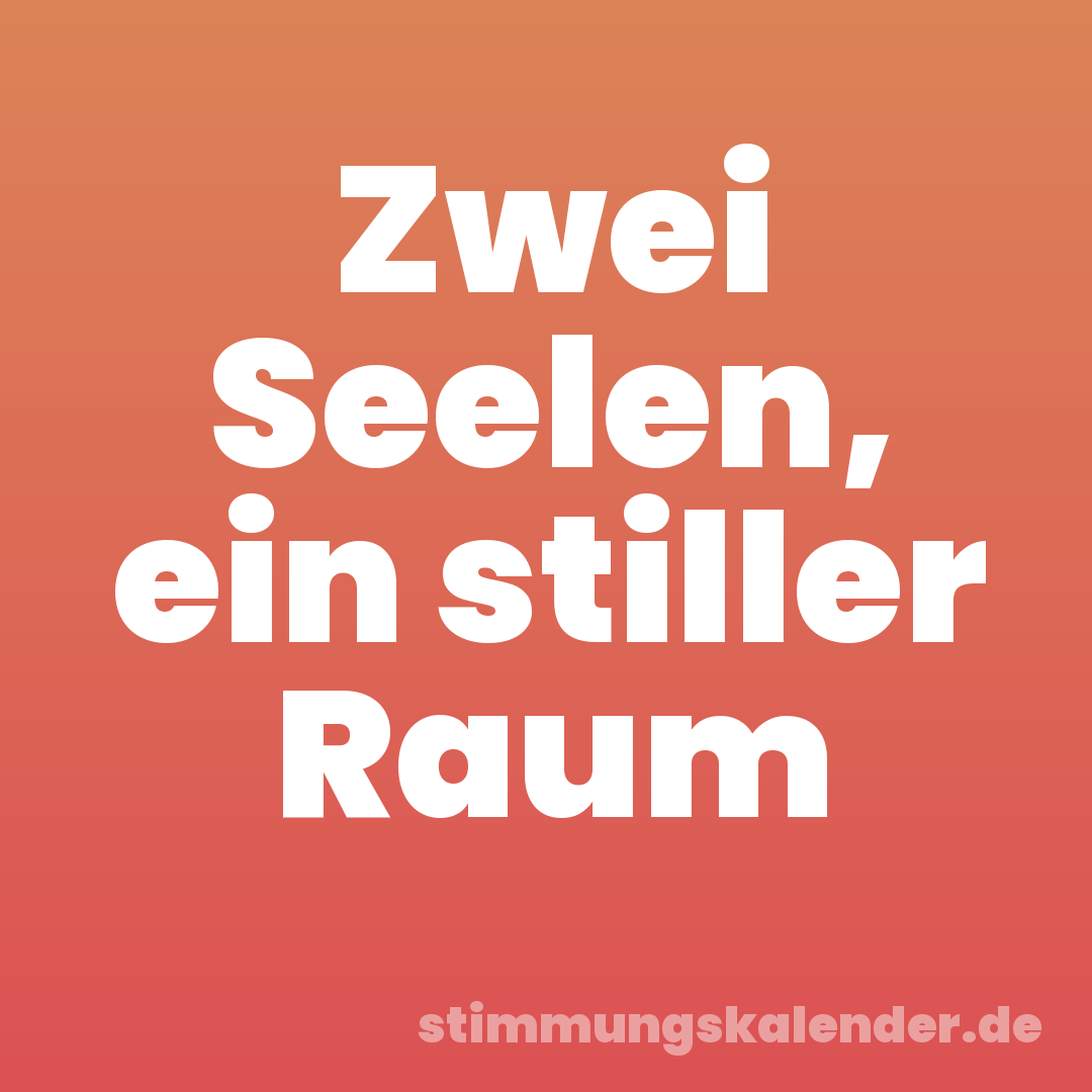Zwei Seelen, ein stiller Raum