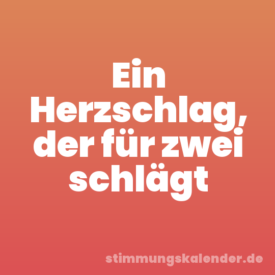 Ein Herzschlag, der für zwei schlägt