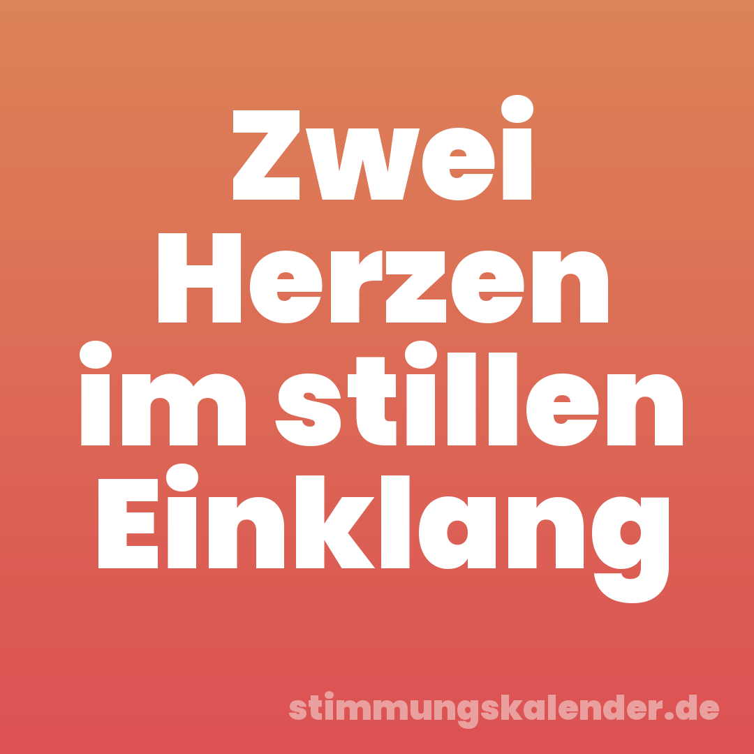 Zwei Herzen im stillen Einklang