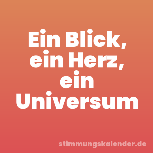 Ein Blick, ein Herz, ein Universum