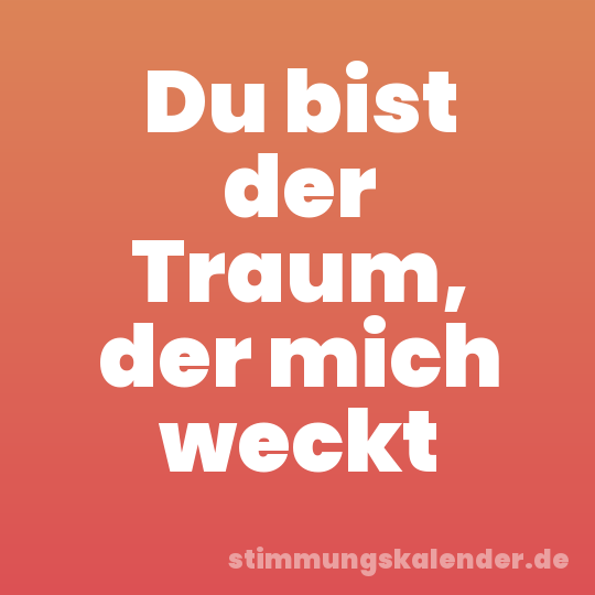 Du bist der Traum, der mich weckt