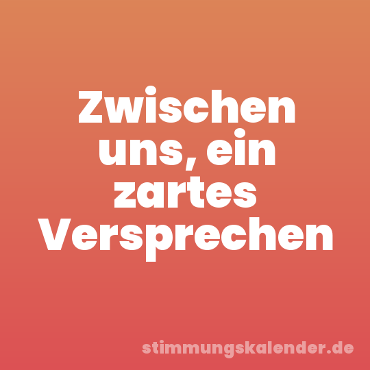 Zwischen uns, ein zartes Versprechen