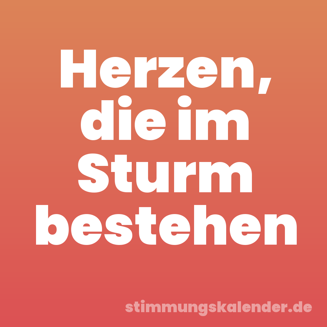 Herzen, die im Sturm bestehen