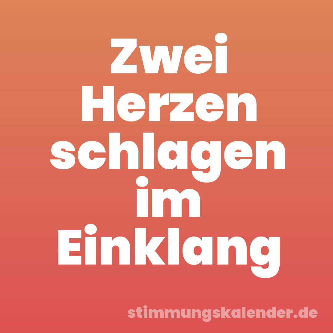 Zwei Herzen schlagen im Einklang